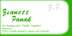 zsanett panak business card