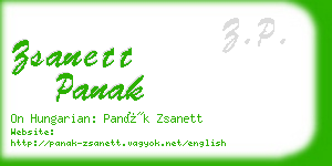 zsanett panak business card